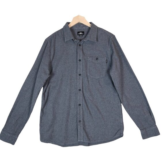 O’Neill Gray Flannel Shirt M Casual Surf Skatecore - Picture 2 of 7